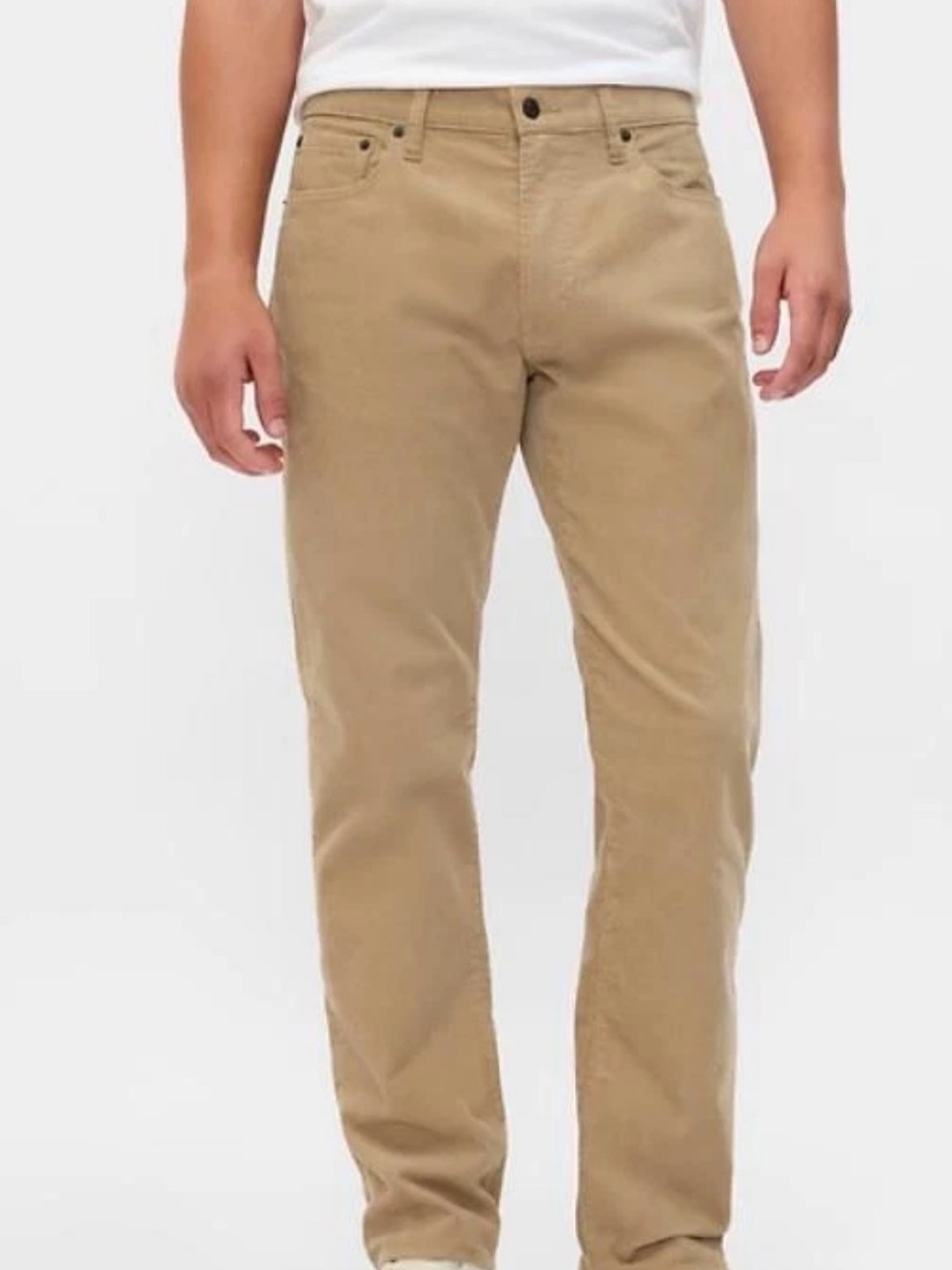 Gap Men’s Khaki Corduroy Pants 36x30 (Actual 28) Cords Straight Stretch Retro